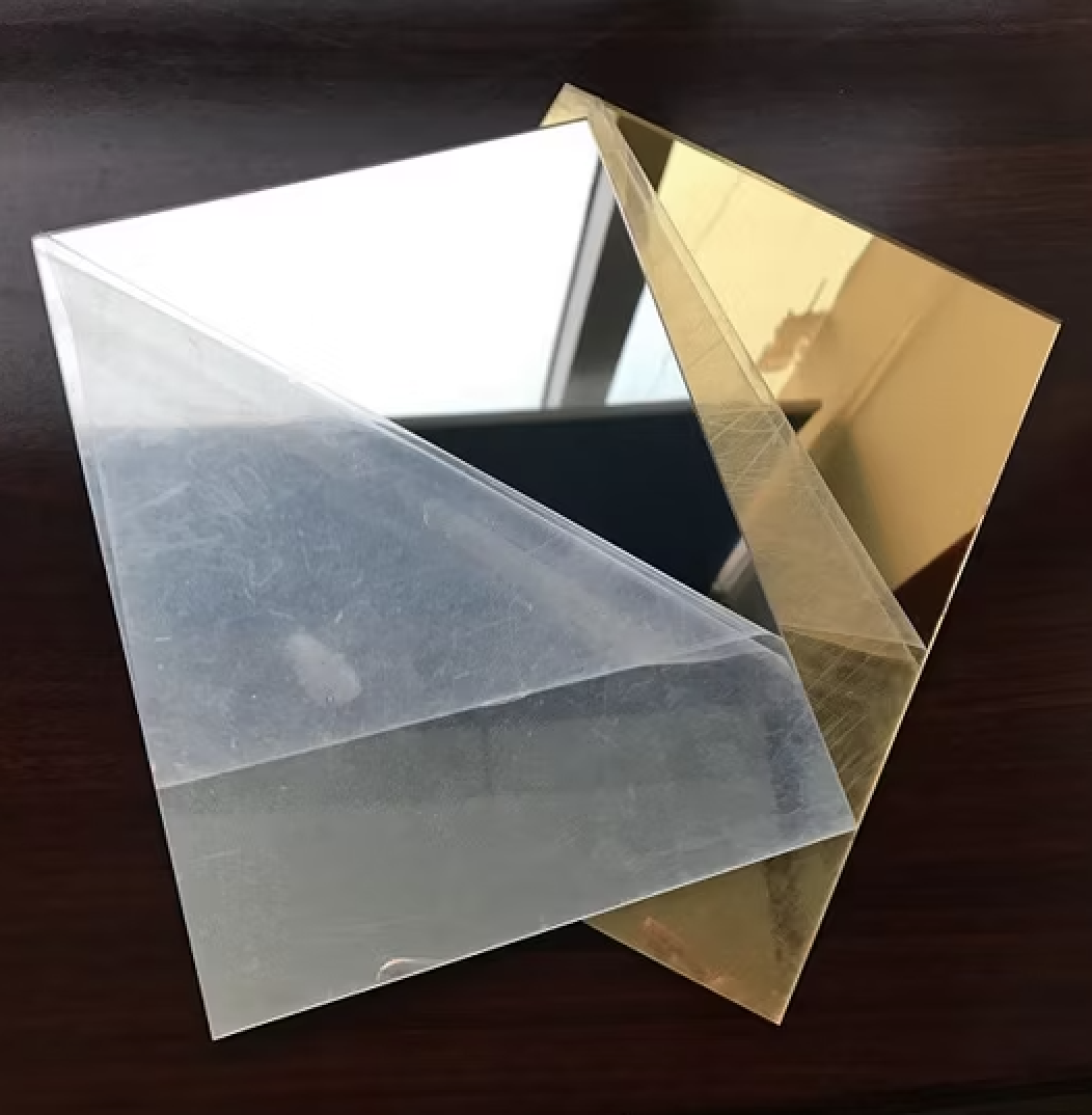 Plancha ABS 60 x 120 cm (1,25 mm) - Mirrow Silver / Black