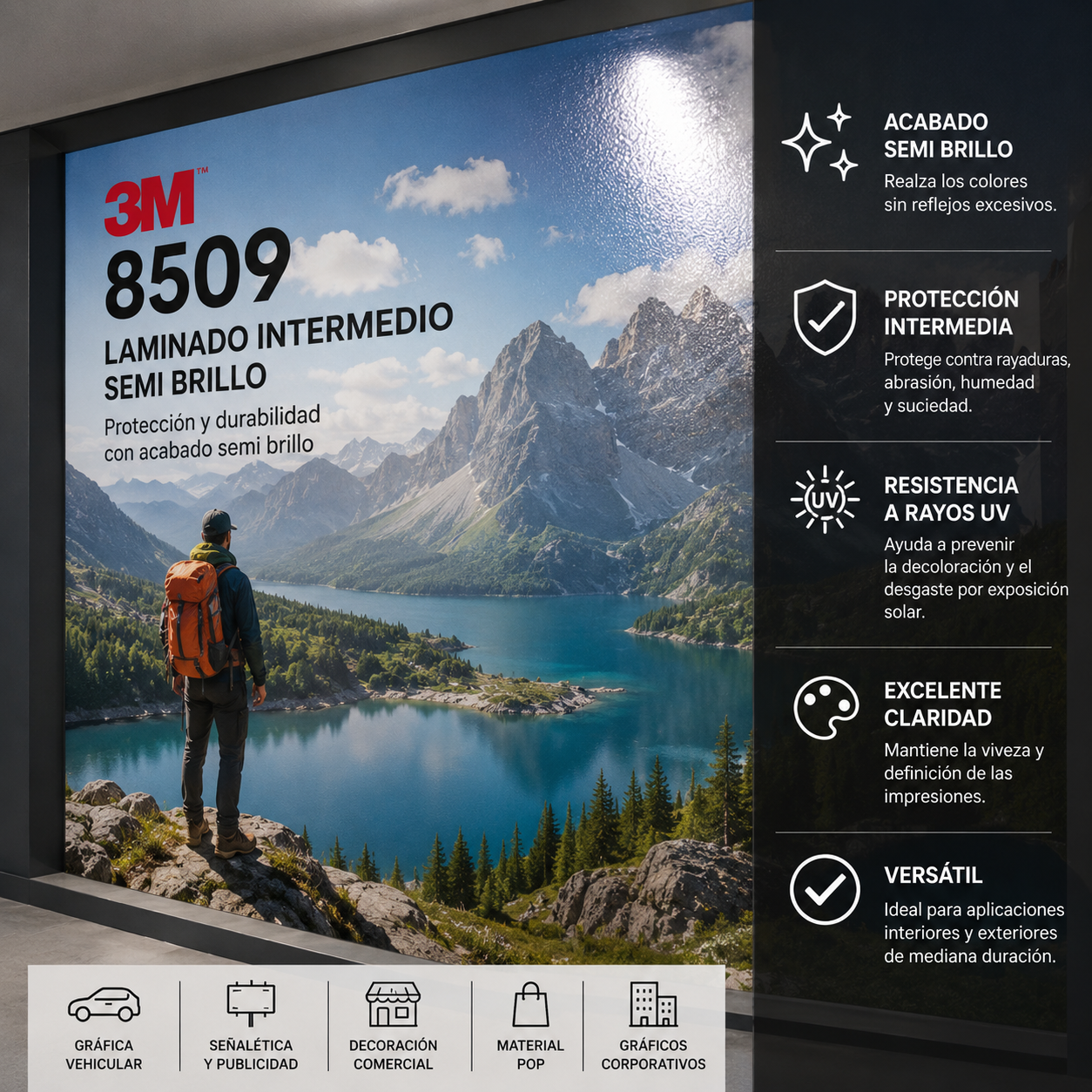 Laminado intermedio 8509 semi brillo (3M)