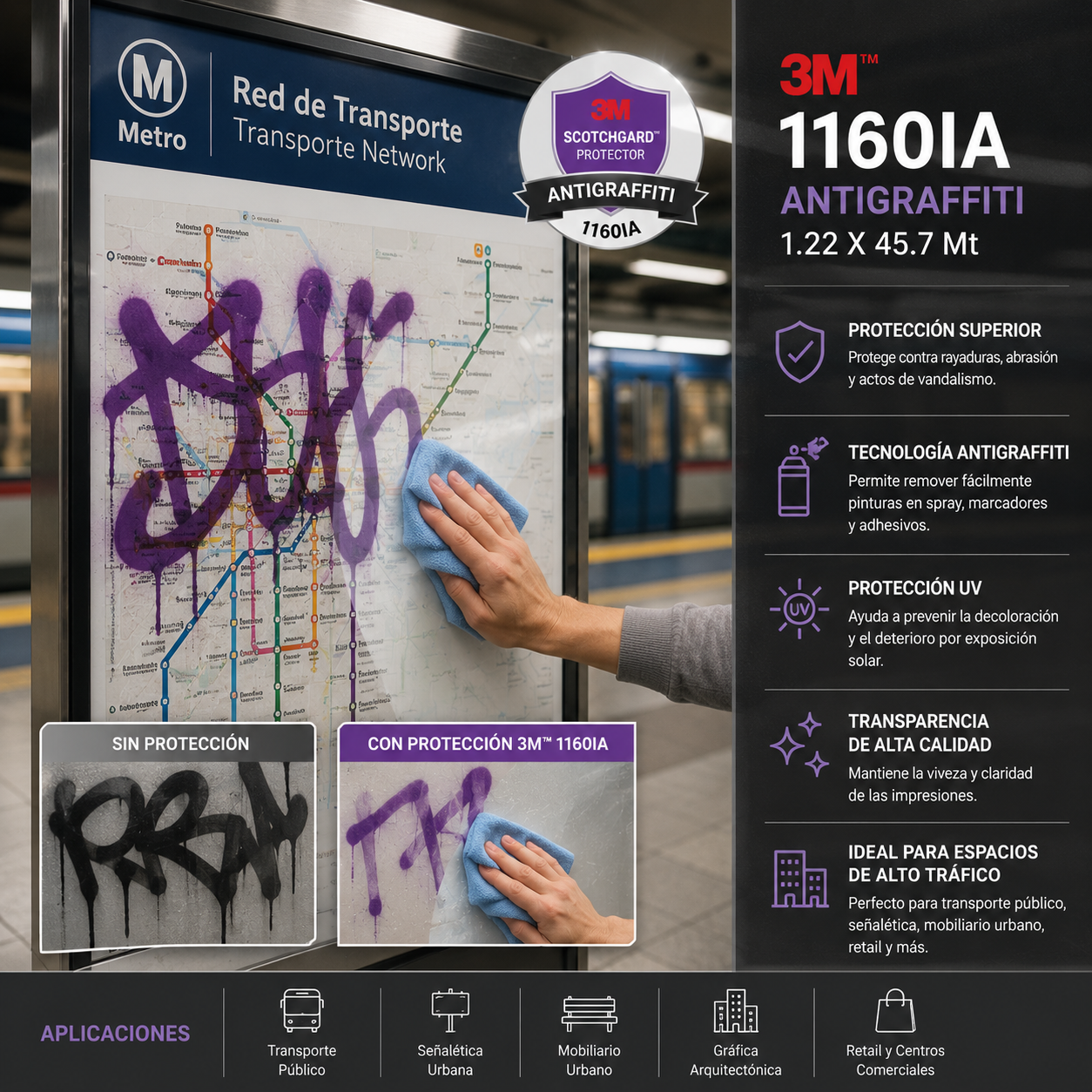 1160IA Antigrafitti 1,22 m (3M)