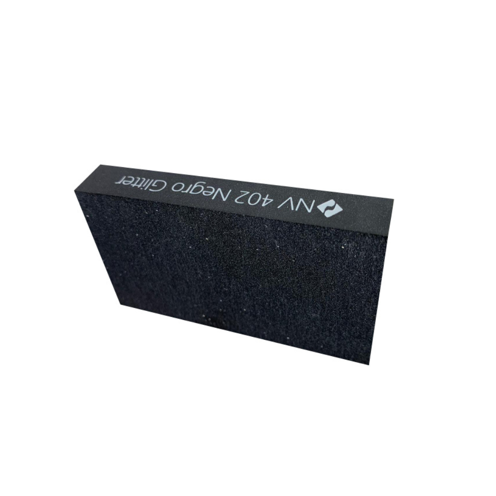 Plancha Novanite Negro Glitter 12mm – 1,22 x 2,44 (Novanite) - Imagen 2